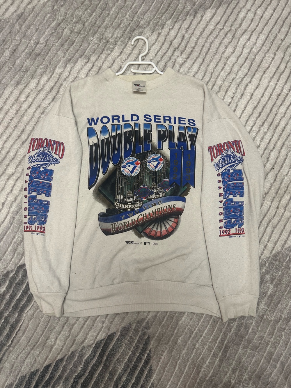 Vintage 1993 Blue Jays World Series White Sweatshirt